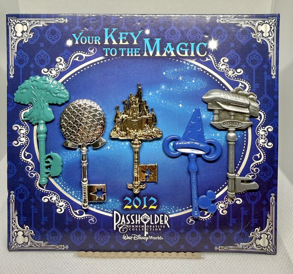 Walt Disney World WDW 2012 Passholder Your Key To The Magic Pin Set